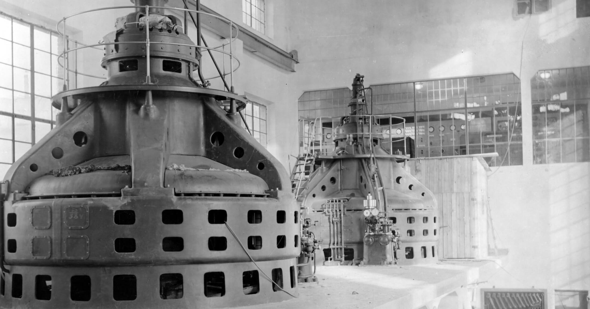 Urządzenia hydroelektrowni Żur na pomorzu w latach 30 tych 